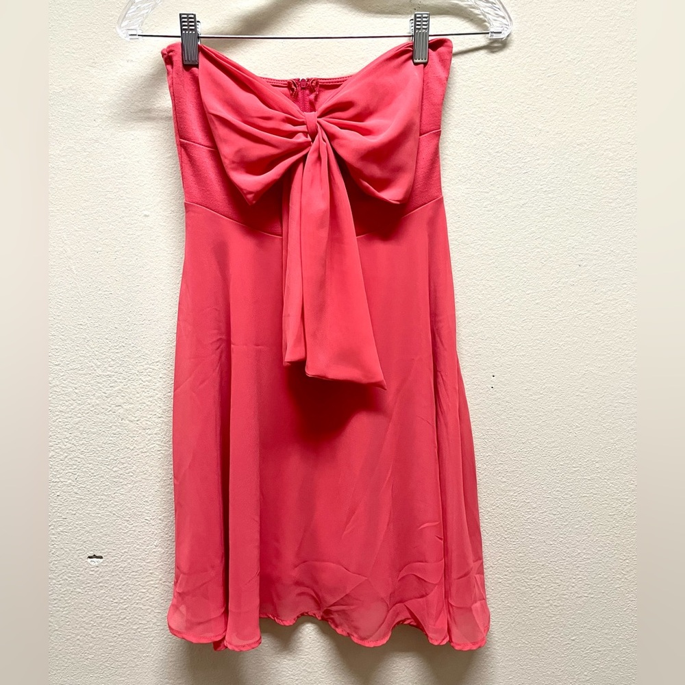 Bow front Strapless Dress